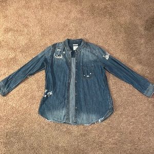 American Eagle button down jean shirt